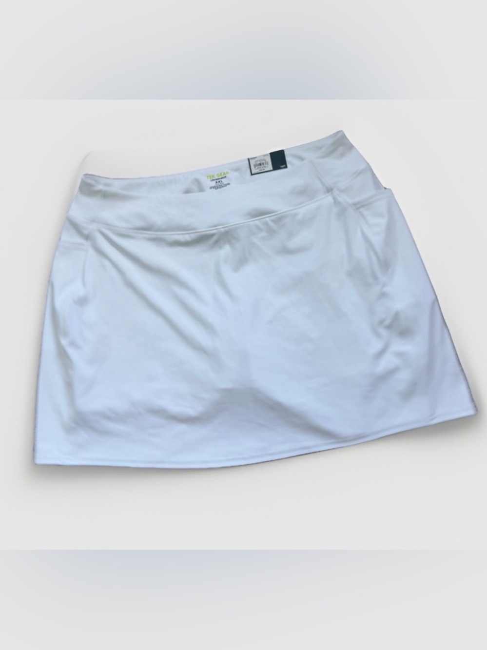 NWT Tek Gear Ultrastretch Athletic Skort White XXL Golf Tennis Pickleball Skirt